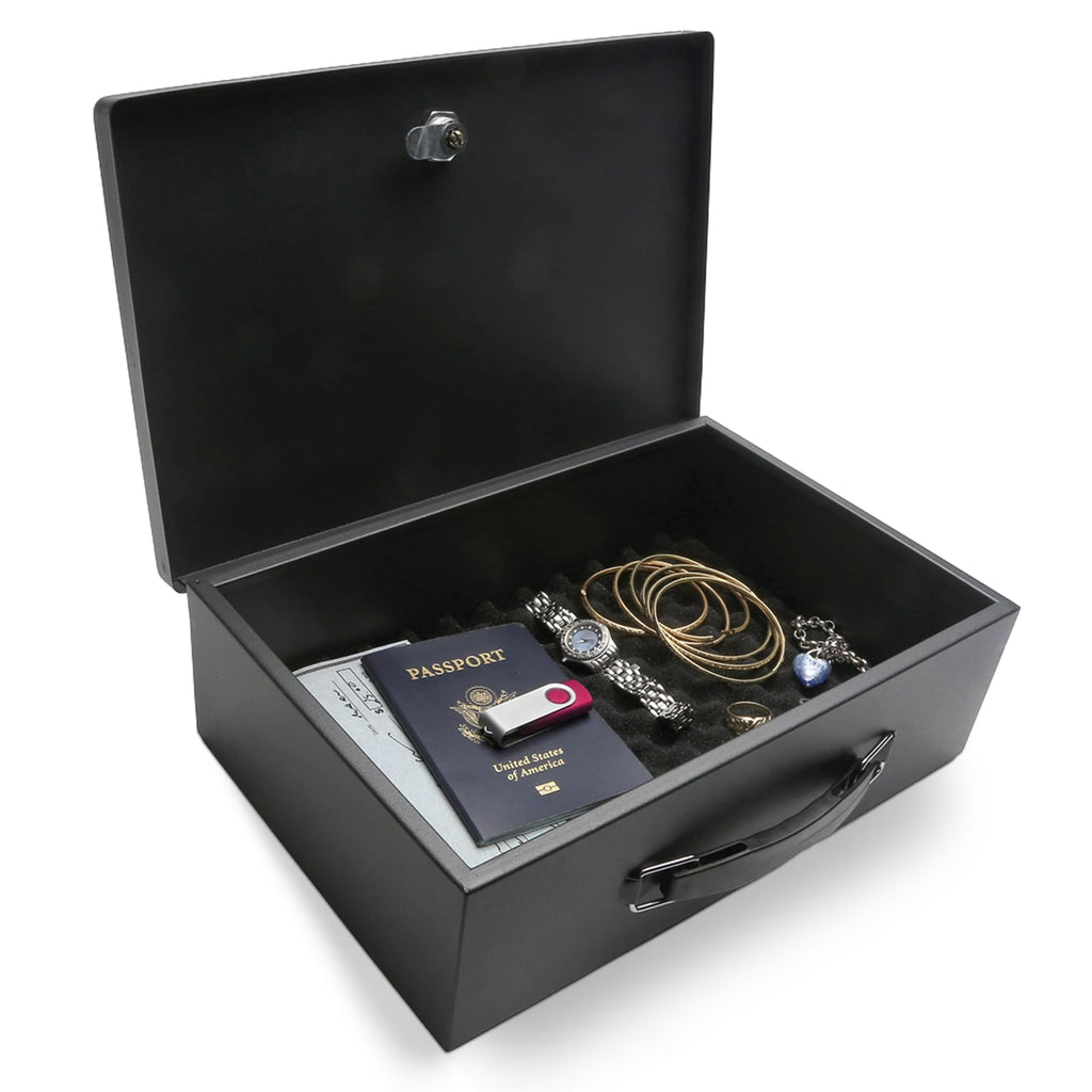 Honeywell 6104 Tresor Feuerhemmender Minisafe Dokumentenkassette, 5 L mit Schlüsselschloss