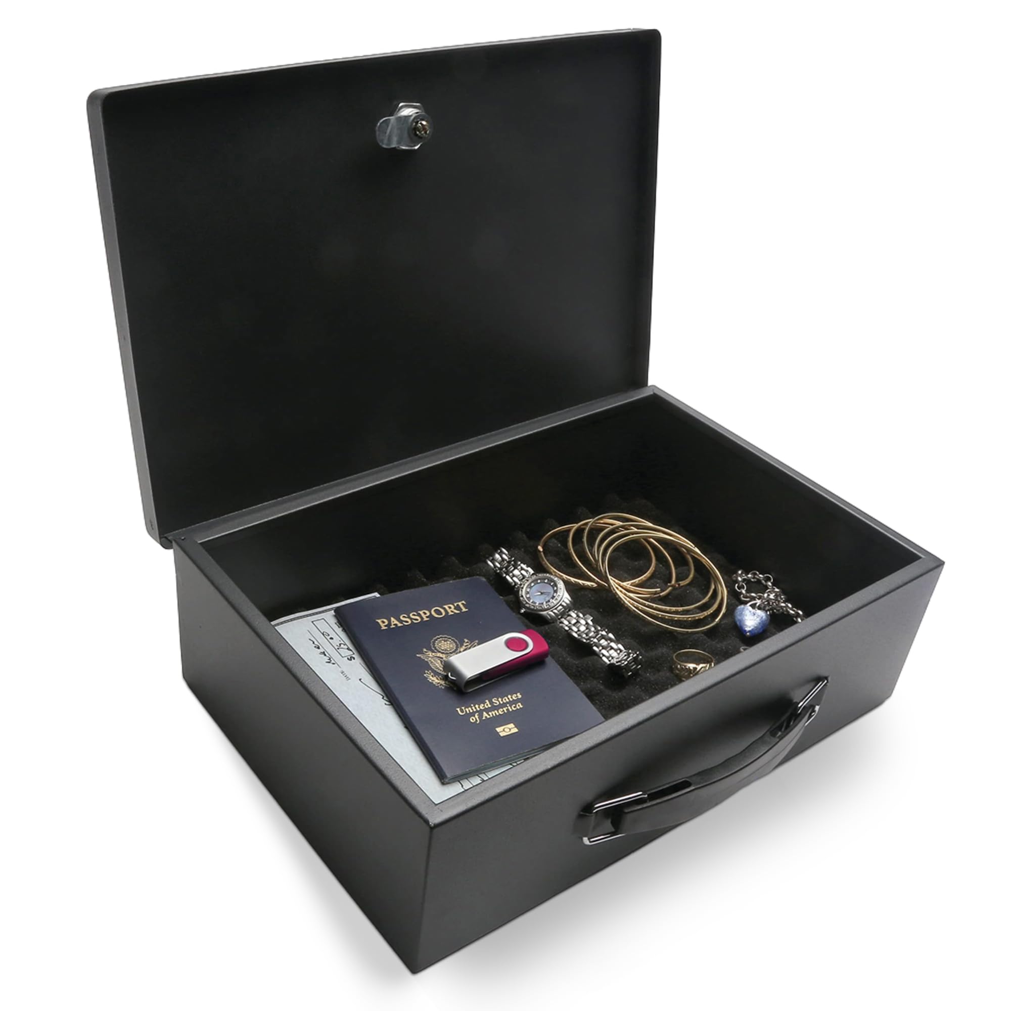 Honeywell 6104 Tresor Feuerhemmender Minisafe Dokumentenkassette, 5 L mit Schlüsselschloss