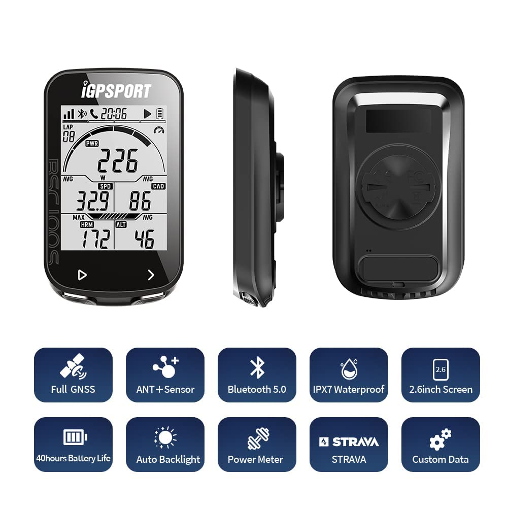 GPS Fahrradcomputer mit ANT + Funktion Radfahren Computer Unterstützung Pulsmesser und Geschwindigkeit Kadenz Sensor Anschluss
