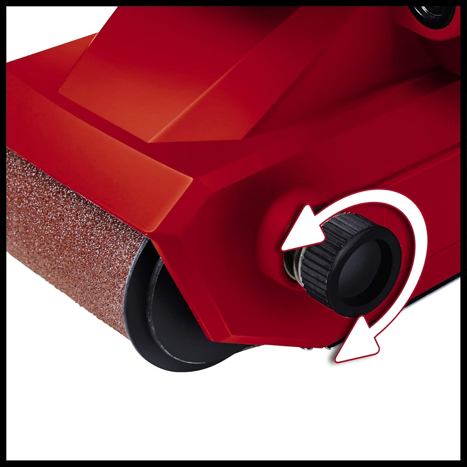 Einhell Bandschleifer TC-BS 8038 (800 W, Präziser Bandlauf Mit Feinjustierung, Keramische Schutz-Einlage, Zusatzhandgriff, Integrierte Staubabsaugung, Inkl. Schleifband)