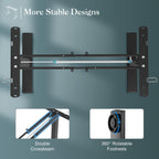 JUMMICO Höhenverstellbarer Schreibtisch Gestell mit USB-Buchse und Kabelwanne, Elektrisch Stufenlos Höhenverstellbar Ttischgestell mit Rollen, Steh Schreibtisch Stehpult（Schwarz）