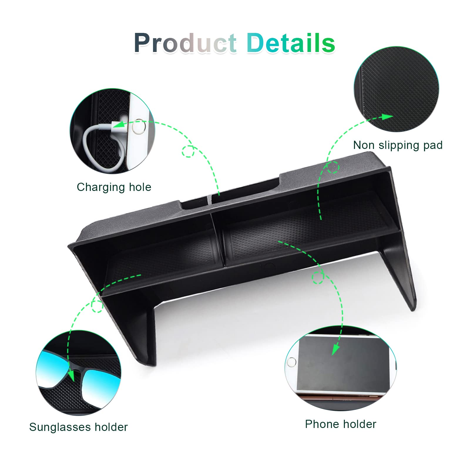 LFOTPP Ablagefach Mittelkonsole V W Golf Mk8 8 8.5, Auto Zubehör Organizer Aufbewahrungsbox Original