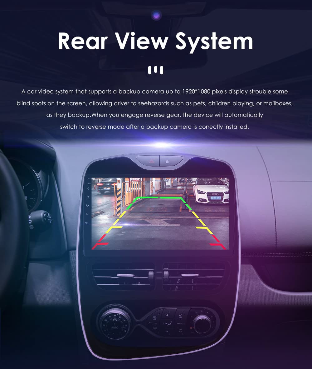 hizpo Android 14 Autoradio für Renault Clio4 2012–2019, 8-Core 4G+32G GPS Navi für Renault Clio Radio mit kabellosem CarPlay Android Auto Bluetooth DAB WiFi 4G Mirror Link Rück-/Frontkamera-Eingang/FM