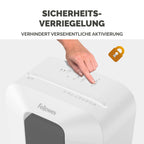 Fellowes Aktenvernichter 11 Blatt (P4), Papierschredder mit Partikelschnitt für Homeoffice und Büro, Powershred LX70, Schredder mit 18L Papierkorb und Sicherheitssperre, 4x40mm Cross-Cut Datenschutz