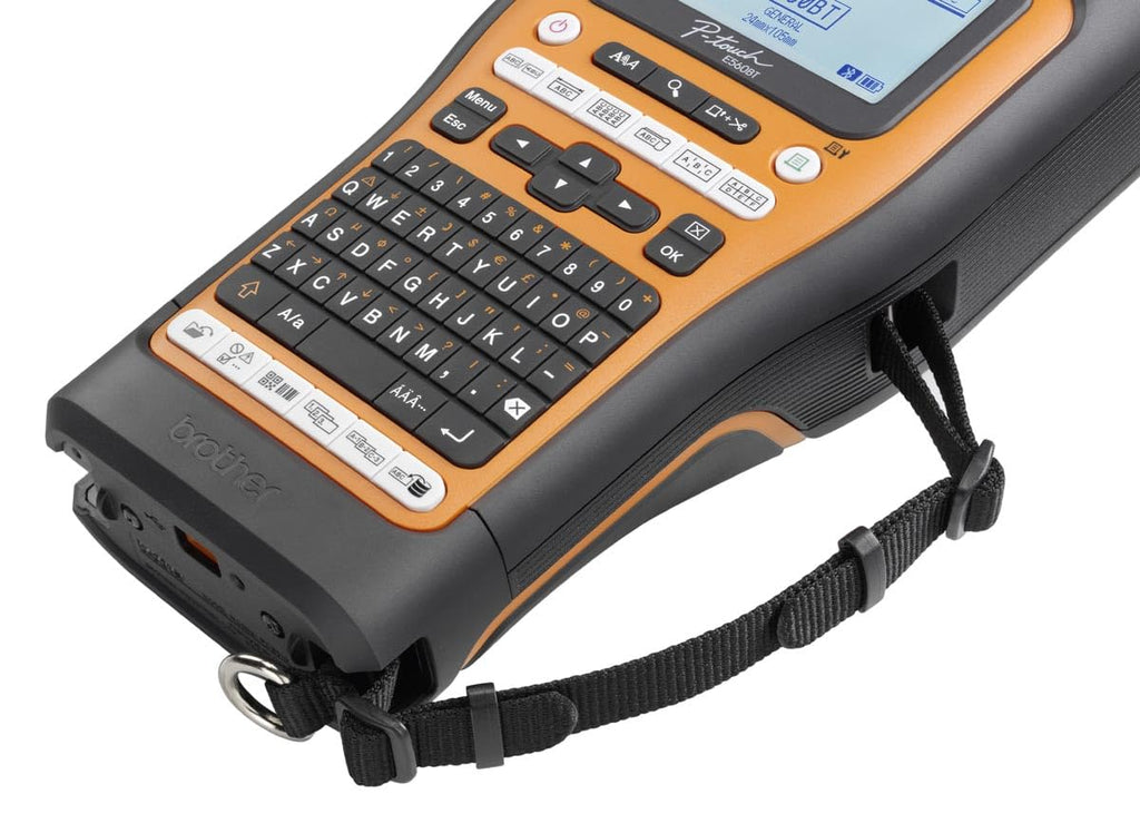 Brother PT-E560BTVP Etikettendrucker, Wärmeübertragung, 180 x 180 DPI, 20 mm/Sek, mit Kabel & kabellos, HSE/TZE Bluetooth AZERTY