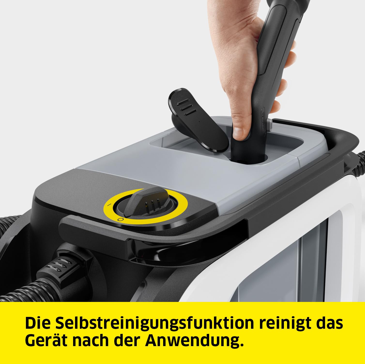 Kärcher Waschsauger SE 3 Compact, Aufnahmeleistung: 500 W, Frischwassertank: 1,7 l, Fläche: 2,76 m2, Gewicht: 4,1 kg, Sprühsaugschlauch, Waschpolsterdüse und Waschfugendüse