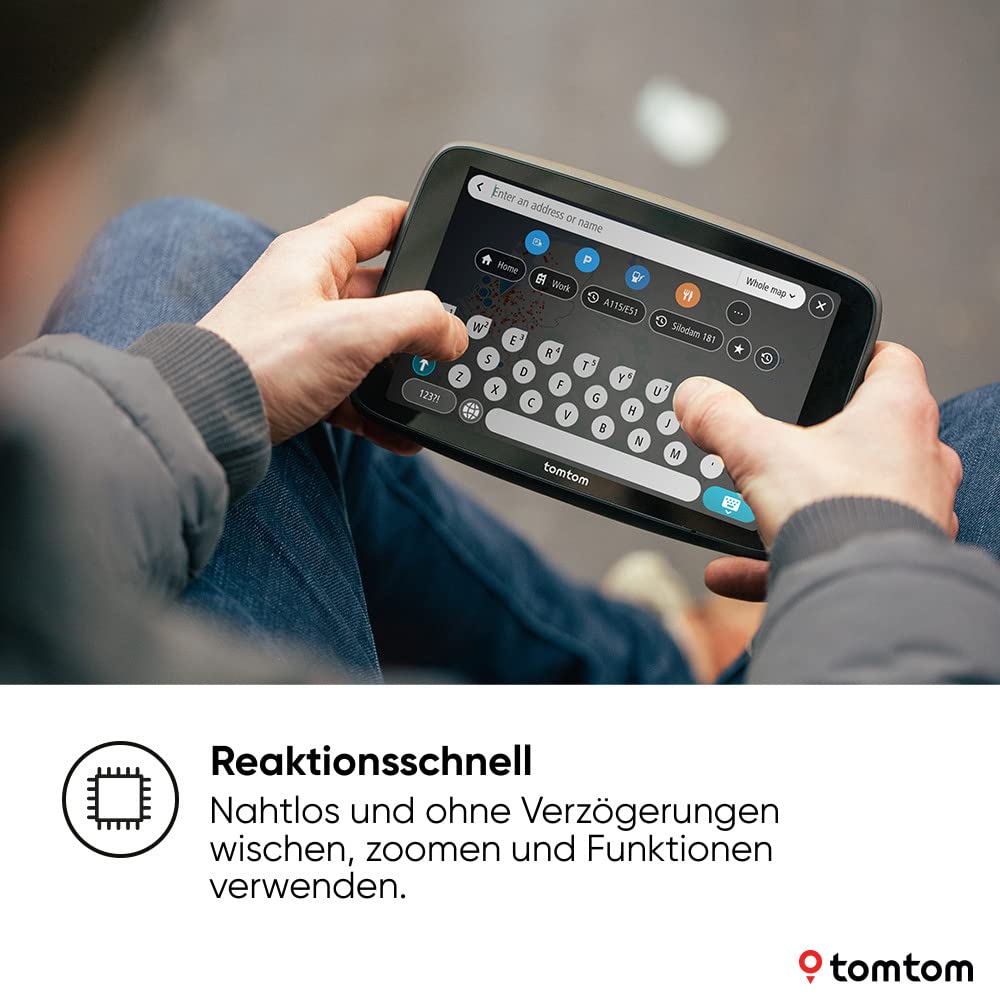 TomTom LKW-Navi GO Expert Plus (6 Zoll-Display, Routenführung und POIs für große Fahrzeuge, TomTom Traffic inklusive, Weltkarten, Echtzeitwarnungen zu Beschränkungen, USB-C)