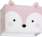 Dalber kinder Wandlampe, Kinderlampe Wandleuchte, kinderzimmer Little Fox Fuchs Tiere, Rose, 64588, E27