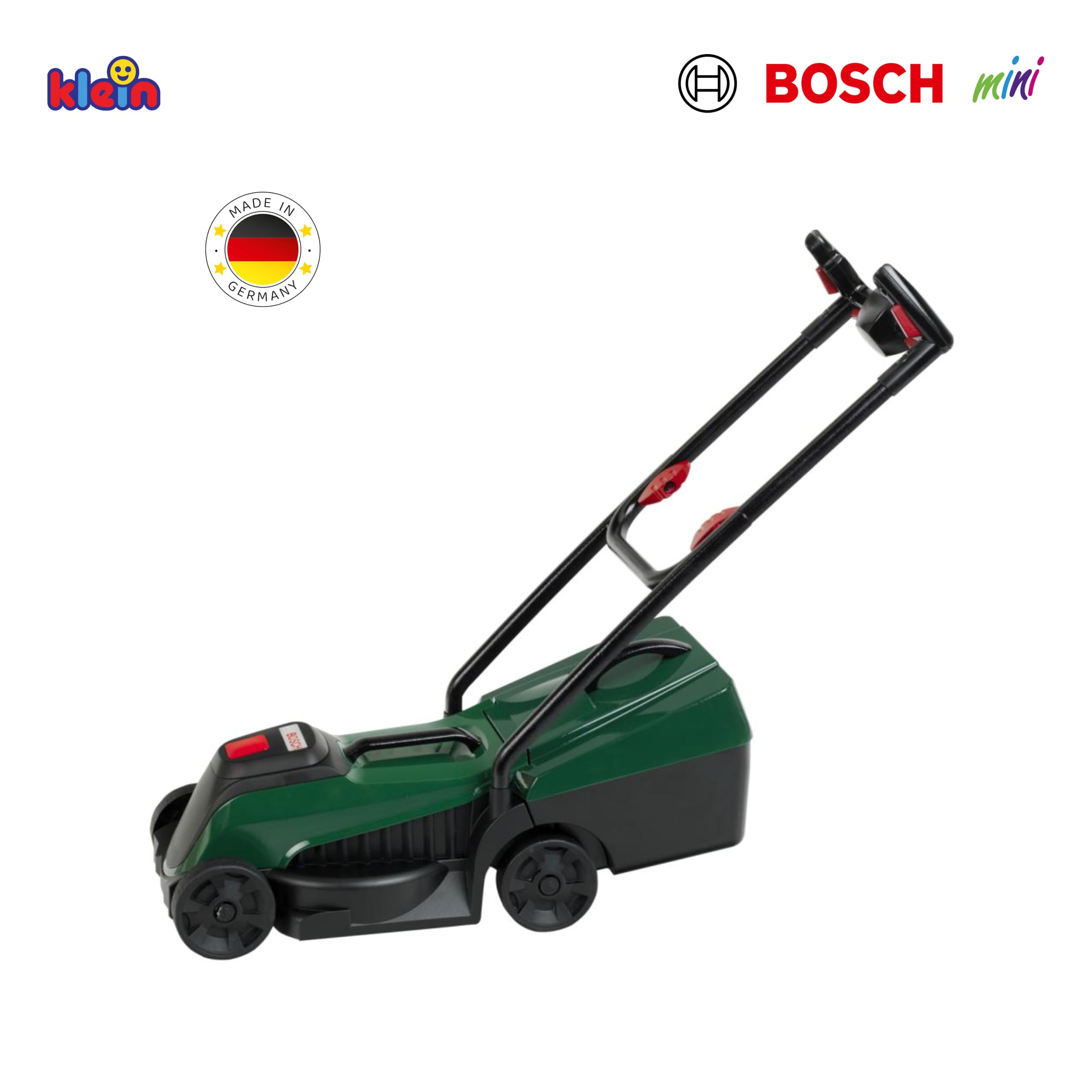 Theo Klein 2796 Bosch Garten - Rotak Rasenmäher, Mit Licht & Sound, Anti-UV, Spielzeug für Kinder ab 3 Jahren
