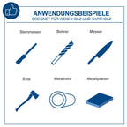 Scheppach Doppelschleifer SM200AL Schleifmaschine Schleifgerät | 500W Leistung | Verstellbarer Funkenschutz | Schleifscheibe 200mm Ø | inkl. Schlicht- und Schruppscheibe