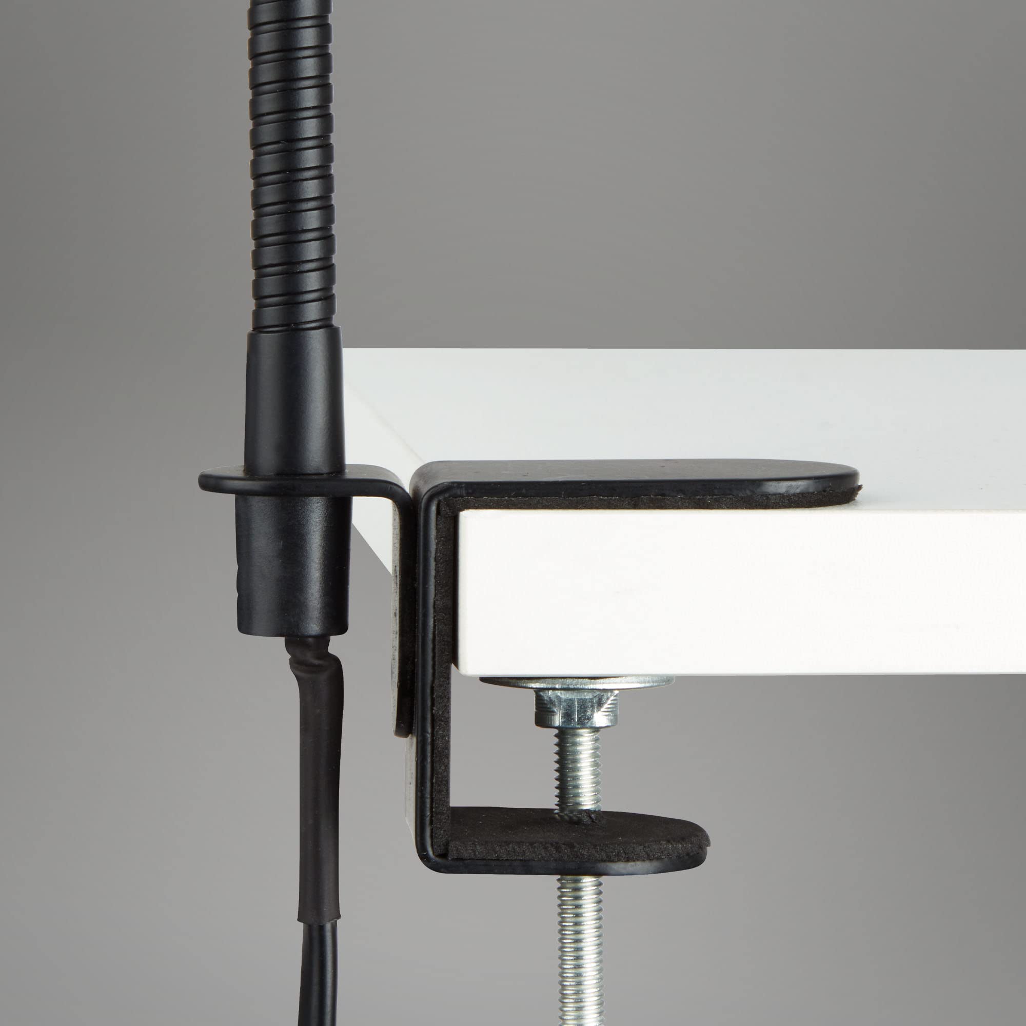 BRILONER - Retro Klemmleuchte, Leselampe inkl. Flexarm, inkl. An- Ausschalter, Schwenkbar, 1x E14, max. 25 Watt, Bürolampe, Schlafzimmerlampe, Kinderzimmer, Leseleuchte, Metall, Schwarz-Gold