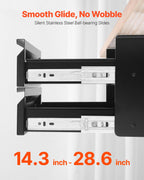 VEVOR Untertisch Schublade 457x227x200mm, Unterbau Schreibtisch, versteckter 2-lagiger Aufbewahrungs-Organizer, Bleistiftschublade unter dem Tisch für Sitz-Steh-Arbeitsplätze zu Hause