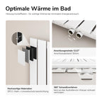 EMKE Design Heizkörper Flach, 1800x616 mm Vertikal Flachheizkörper mit Mittelanschluss, Einlagig Weiß Paneelheizkörper Wandheizkörper für Bad, Schlafzimmer & Wohnzimmer, 1118W