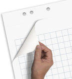 Landré Flipchart-Papier recycling , kariert, mit 20 Blatt je Block, 6 fach Lochung, 5 Stück
