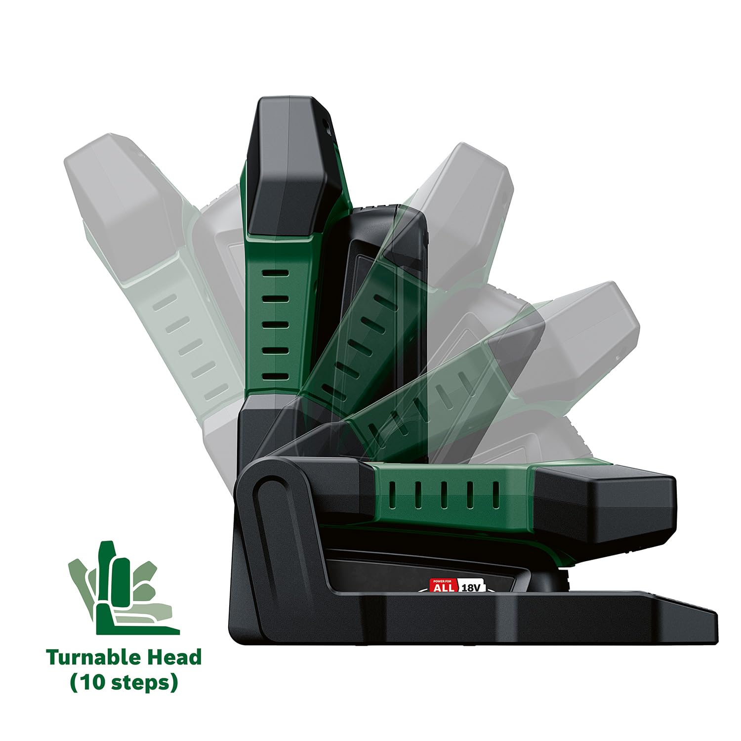 Bosch Akku- LED-Arbeitsleuchte/Baustellenlampe/mobiler Strahler UniversalWorkLight 18V-2100 (max. 2100 Lumen, 3 Helligkeitsstufen, Kopf mit 10 Klapppositionen; ohne Akku)