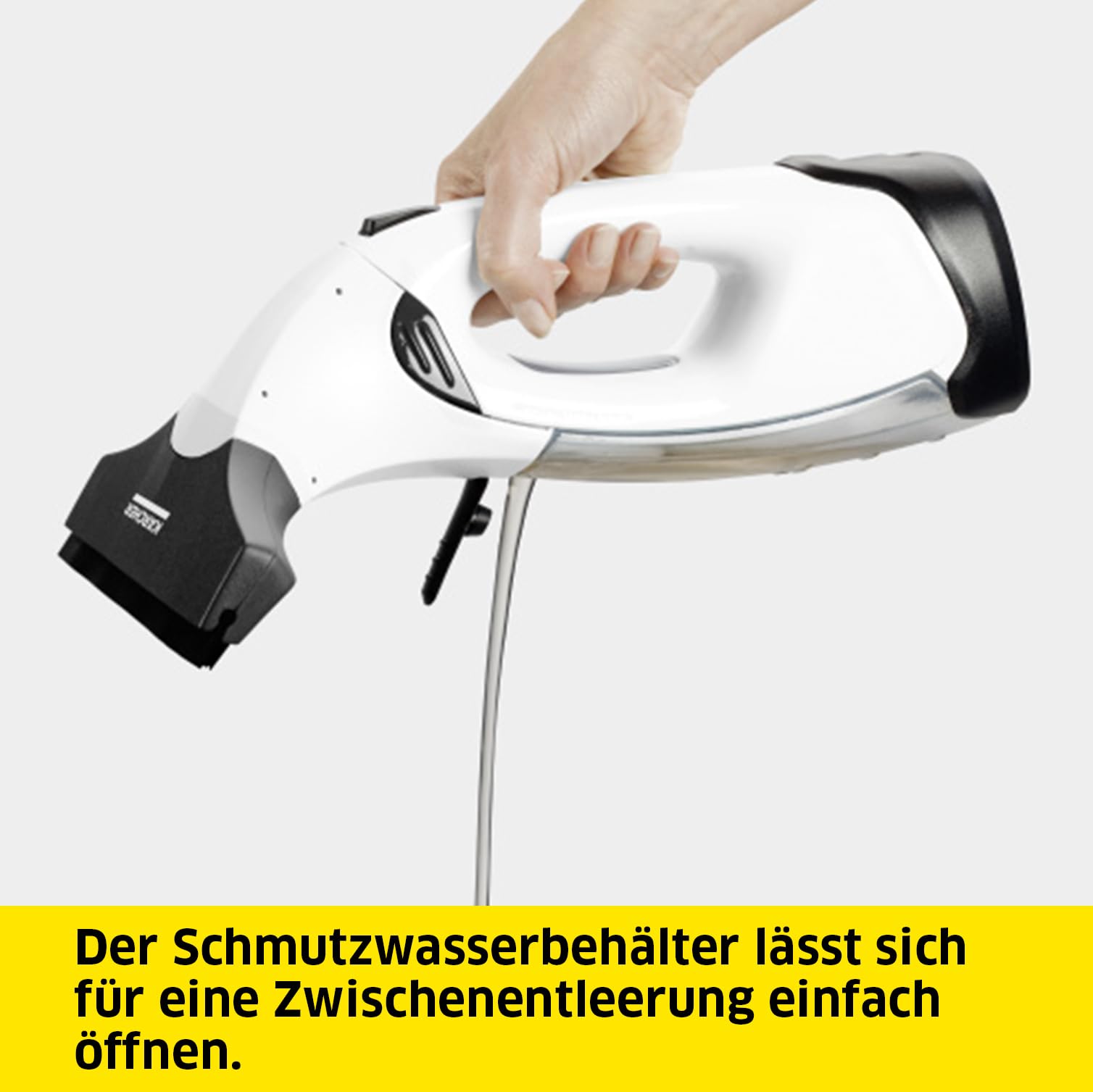 Kärcher Akku-Fenstersauger WV 2 Plus N, Akkulaufzeit: 35 min, LED-Ladezustandsanzeige, 2 Absaugdüsen, Sprühflasche mit Mikrofaserbezug, 20 ml Fensterreiniger-Konzentrat