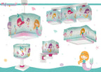 Dalber Kinder Tischlampe Nachttischlampe kinderzimmer Mermaids Meerjungfrauen, Kinderzimmer, Nachttischlampe, 63441, E14, Türkis