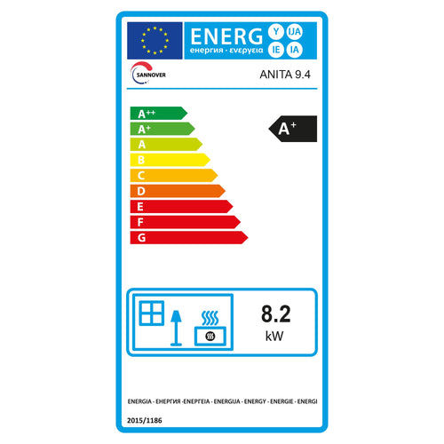 Anita Luft-Pelletofen 7,6 kW schwarz Sannover