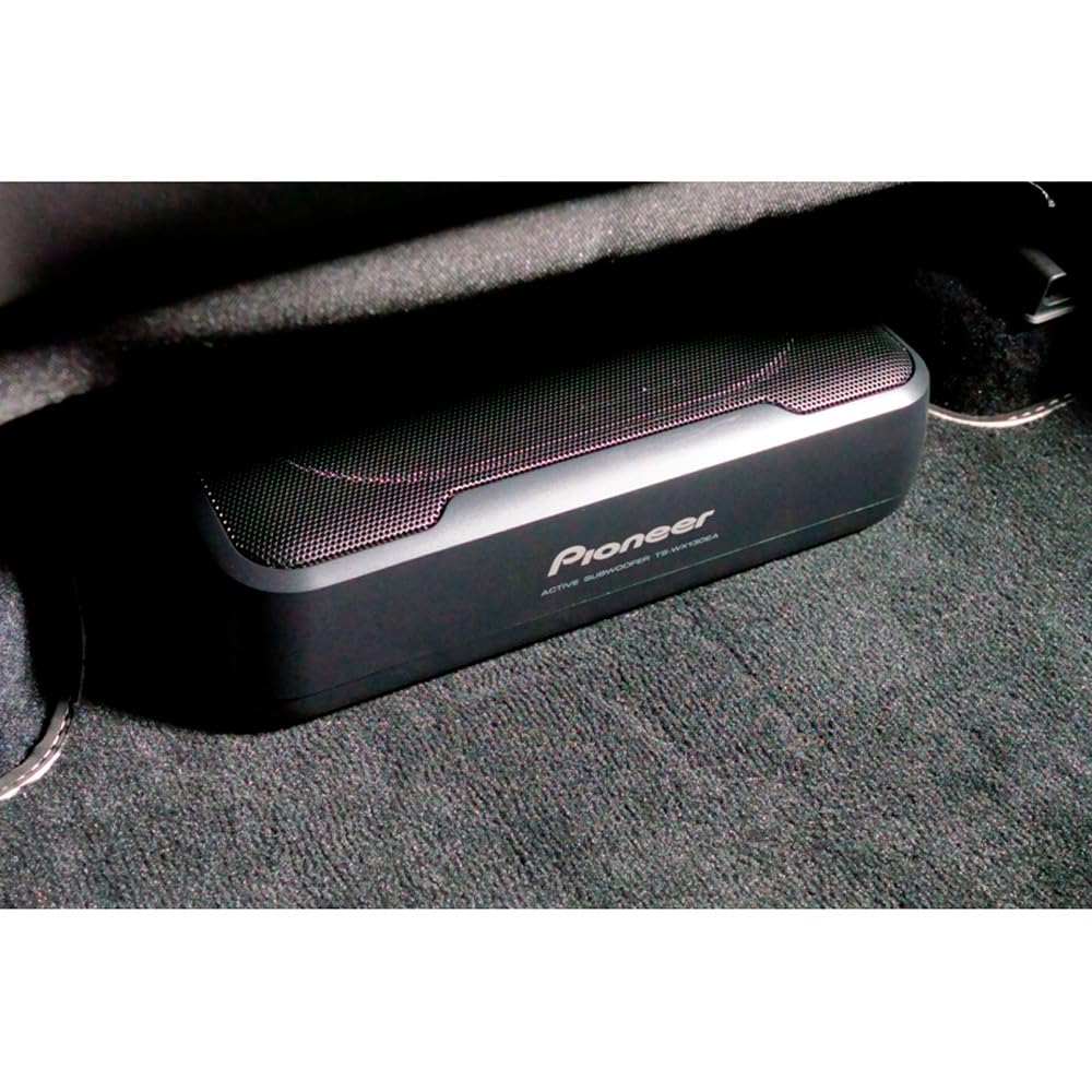 PIONEER TS-WX130EA Aktivsubwoofer, leistungsstarker Gehäuse Subwoofer mit 160 W Maximalleistung, 20 x 13 cm Subwoofer in MDF Gehäuse, IMPP Membran, schwarz, Eingangsnennleistung 50 W