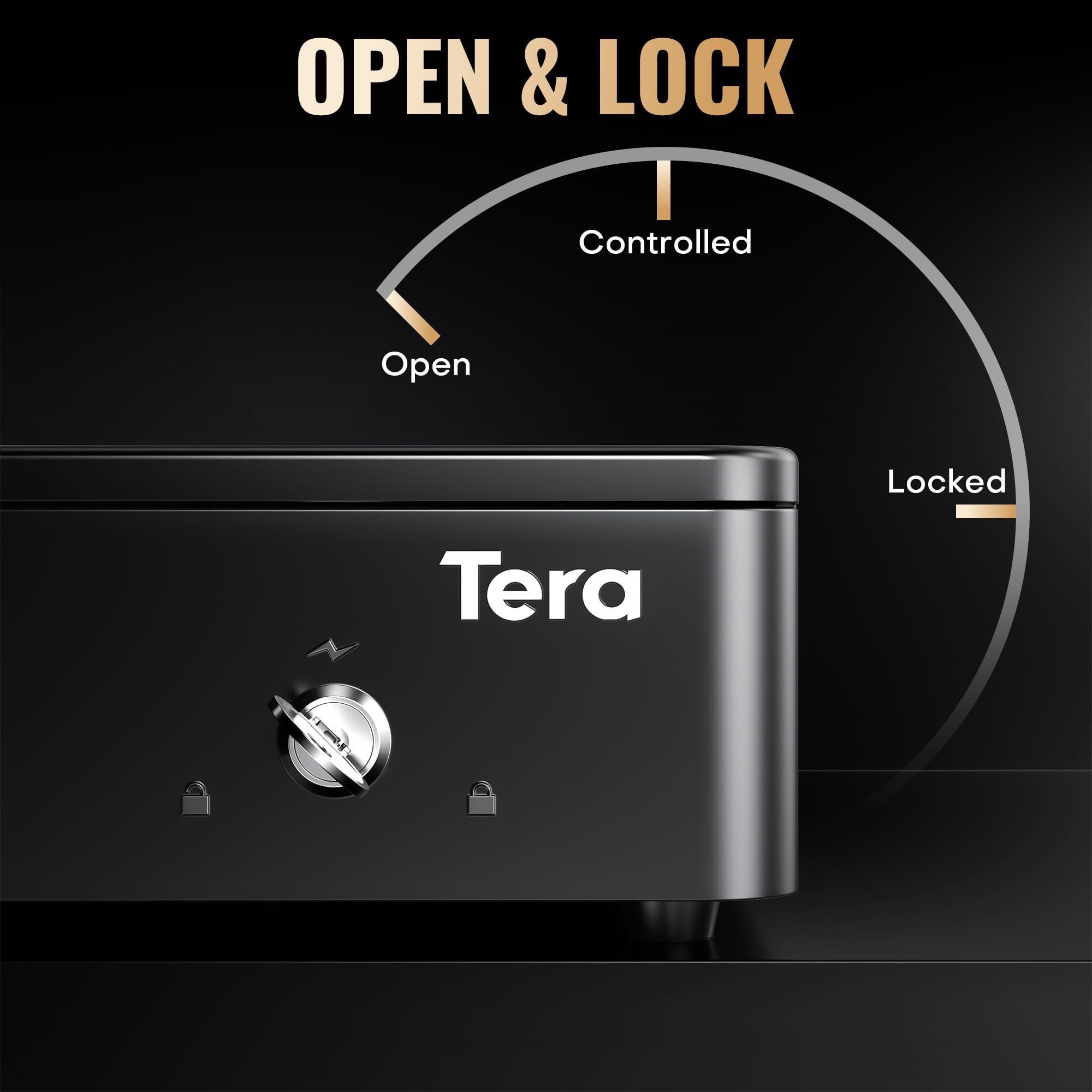 Tera Elektronische Kassenschublade mit 1 Herausnehmbarem Münzfach, geldscheine Geldlade touch, 4 Geldscheinfächern und 1 Medienfach, Geldschublade für kleine Unternehmen Geschäfte, Modell 330R