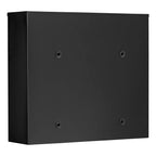 Burg-Wächter Briefkasten Edelstahl mit Namensschild, A4 Einwurf-Format, Verzinktes Stahlgehäuse anthrazit beschichtet mit Edelstahl Tür, Oxford-Set 6877 B+S, Mattschwarz
