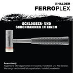 FERROPLEX-Kombihammer, Schlosser- und Schonhammer in Einem | D=30 mm | 3677.030