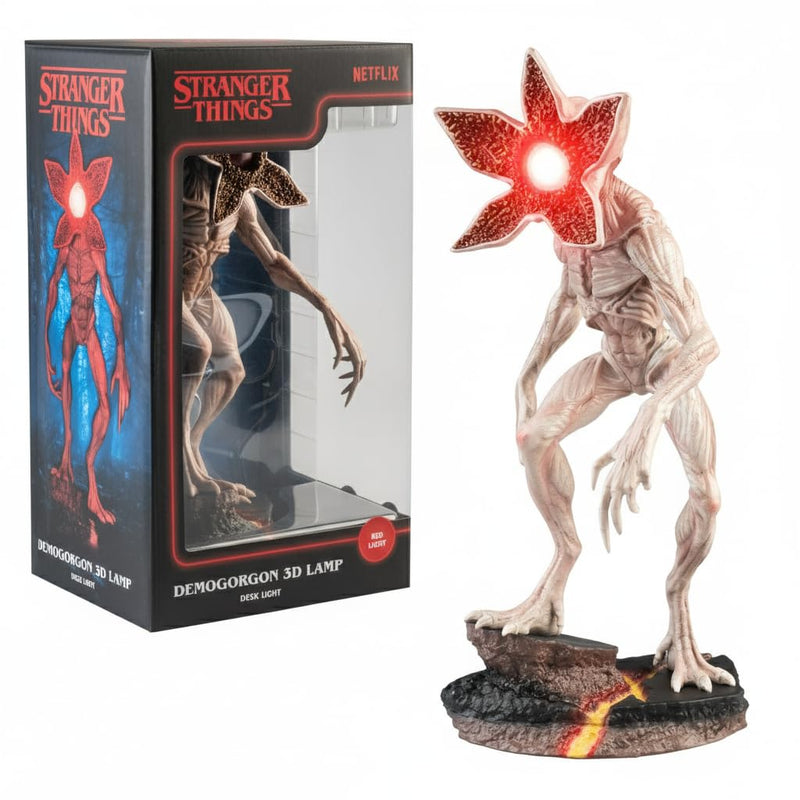 Grupo Erik LED Lampe Stranger Things Demogorgon Licht Deko - Stimmungslicht Schreibtisch 15 x 34 x 19 cm - Nachttischlampe Kinder und Erwachsene Zubehör - Offizieller Stranger Things Merch Fanartikel