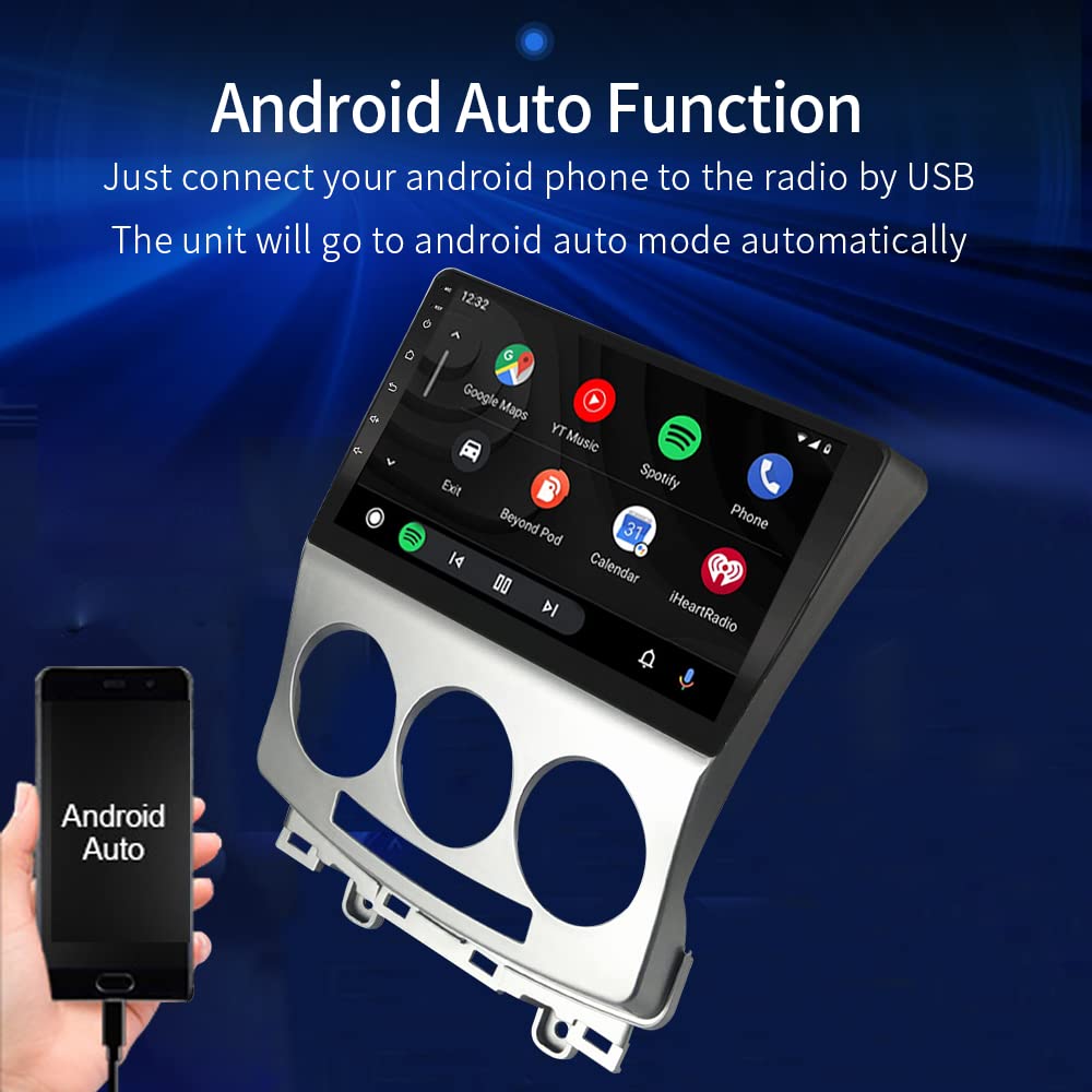 LEXXSON Wireless Carplay Android Auto für Mazda 5 2005-2010 mit 9 Zoll kapazitivem Touchscreen SWC GPS Navigation Bluetooth WiFi USB Player 2G DDR3 auf 32G NAND