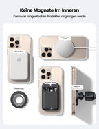 Lamicall 4 Stück für MagSafe Ring Aufkleber Metallring - [Stabil & Ultradünn] Selbstklebender Magnetring für Handyhülle, Metall Magnet Ring für iPhone 17 16 15, MagSafe-Zubehör (Nicht Magnetisch)