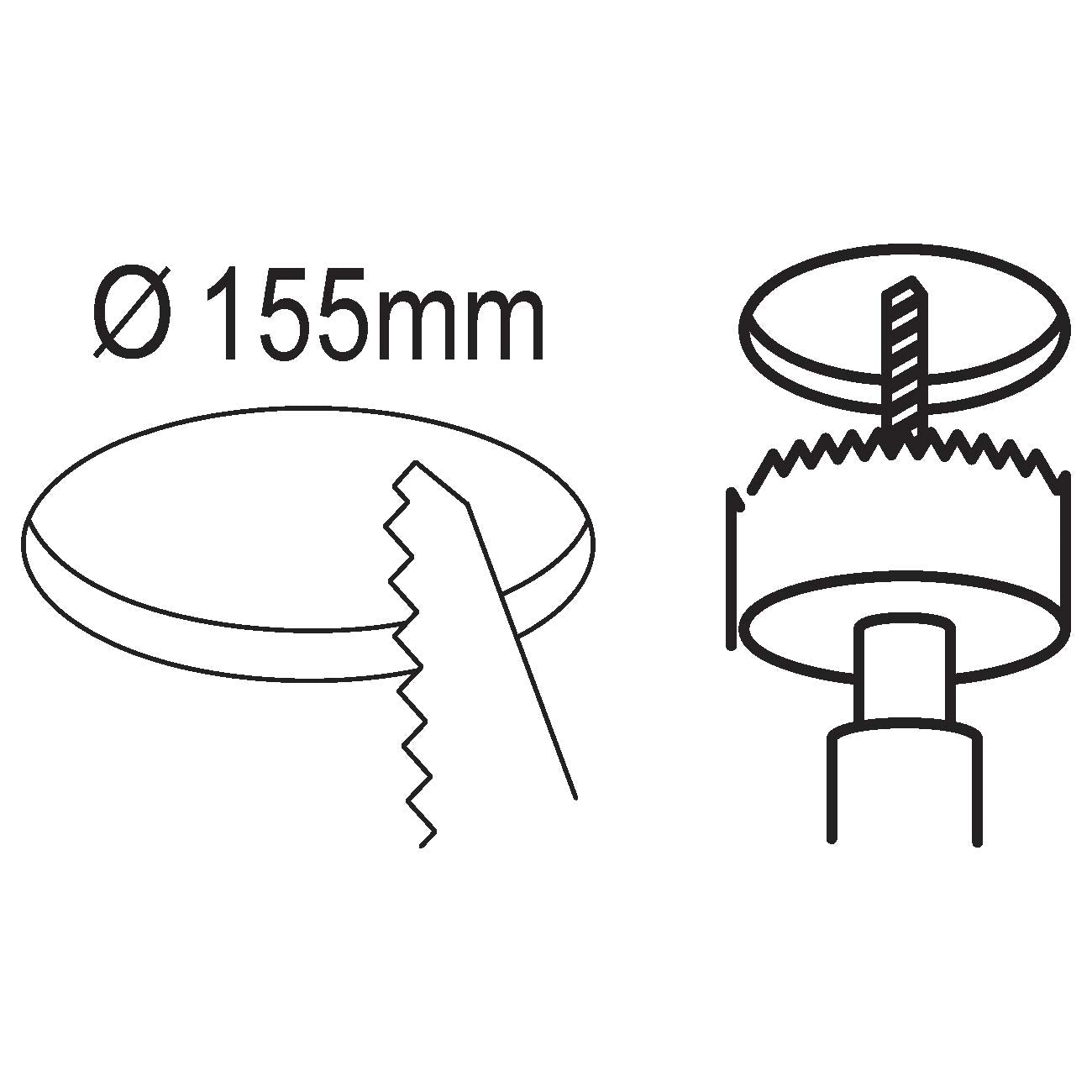 EGLO LED Einbaustrahler Fueva 5, Ø 16,6 cm, Spot aus Stahl und einer Kunststoff Leuchtfläche, Einbauleuchte in Weiß, Einbauspot flach, geringe Einbautiefe 26 mm, warmweiß