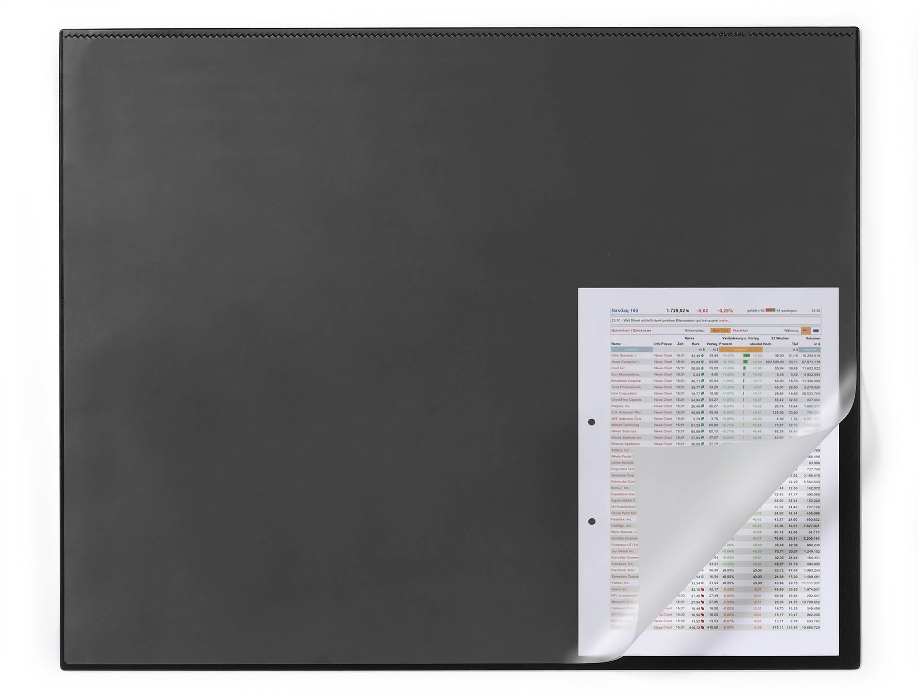 Durable Schreibunterlage (mit Kantenschutz, 650 x 500 mm) schwarz, 729301