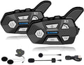 WAYXIN R5 Pro Motorrad Headset Intercom mit HiFi/FM/AI Sprache Motorrad Bluetooth Headset für 2 Personen in Reichweite von 1200m 40mm Motorrad Intercom IP67 wasserdicht （2pc）