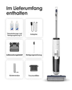 Tineco iFLOOR 5 Breeze Complete Nass Trockensauger, EIN-Schritt-Reinigung für Hartböden, Kantenreinigung <0.5cm, Dreifache Batterielebensdauer, Selbstreinigung, Leichtes Kabelloses Saugwischer, Blau