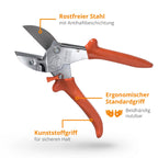 Original LÖWE 1.105 Profi Universal Amboss-Schere - antihaftbeschichtete Stahlklinge 40 mm Schnittlänge - vielseitig einsetzbare Schere in Industrie & Handwerk f. Holz Kunststoff Gummi Leder Metall