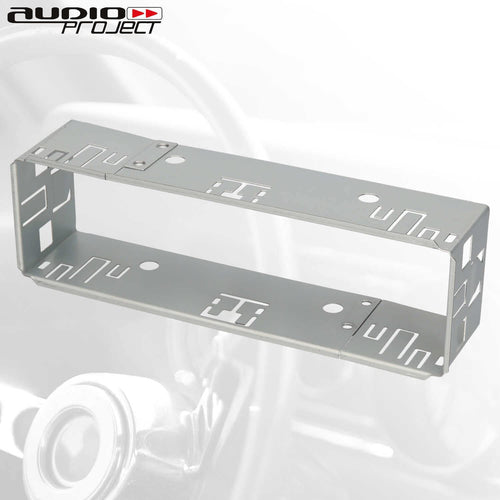 Audioproject A122- Einbaurahmen 1DIN Universal Autoradio Einbauschacht Metall Einschubrahmen - Autoradio Schacht für 1 DIN Zubehör Radio - Maße 182 x 53 mm. Einbautiefe ca. 50mm