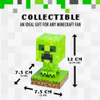 Minecraft Creeper Licht, 3D Lampe - Offiziell lizenziert, Nachtlicht - 12 cm hoch, Batteriebetrieben, Gaming-Raum & Schlafzimmerdeko, Grün