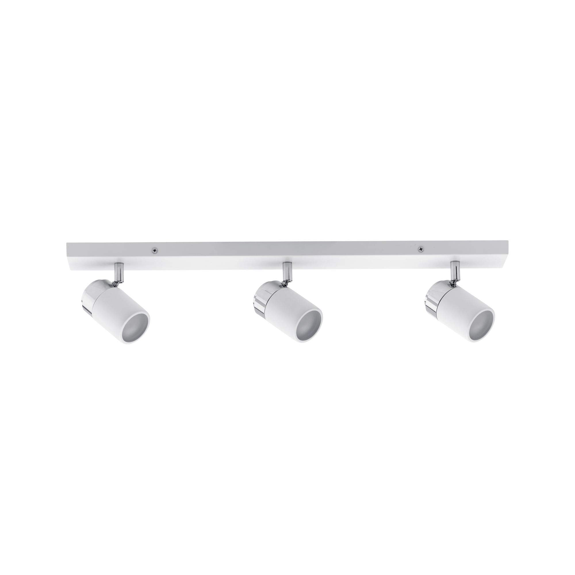 Paulmann 66713 Spotlight Zyli IP44 Balken max 3x10W GU10 Weiß/Chrom 230V Metall 667.13 Deckenleuchte Lampe LED Deckenlampe ohne Leuchtmittel