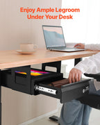 VEVOR Untertisch Schublade 365x335x185 mm, Unterbau Schreibtisch, versteckter Schreibtisch-Aufbewahrungs-Organizer, abschließbare Bleistiftschublade unter dem Tisch für Sitz-Steh-Arbeitsplätze