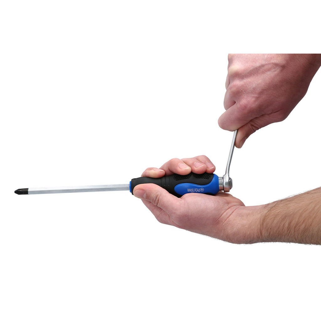 KS TOOLS Schraubendreher-Satz mit Schlagkappe 12-tlg, Schlitz, PH Phillips