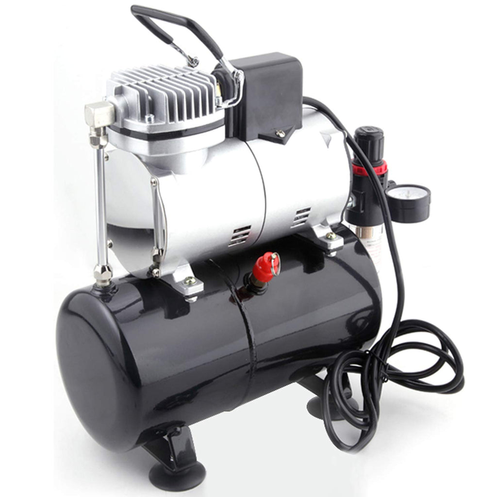 Timbertech Professional Kolbenöl ohne ruhige Airbrush-Kompressor mit Kühllüfter ABPST08 für Hobby, Tätowierung, Nagel usw.