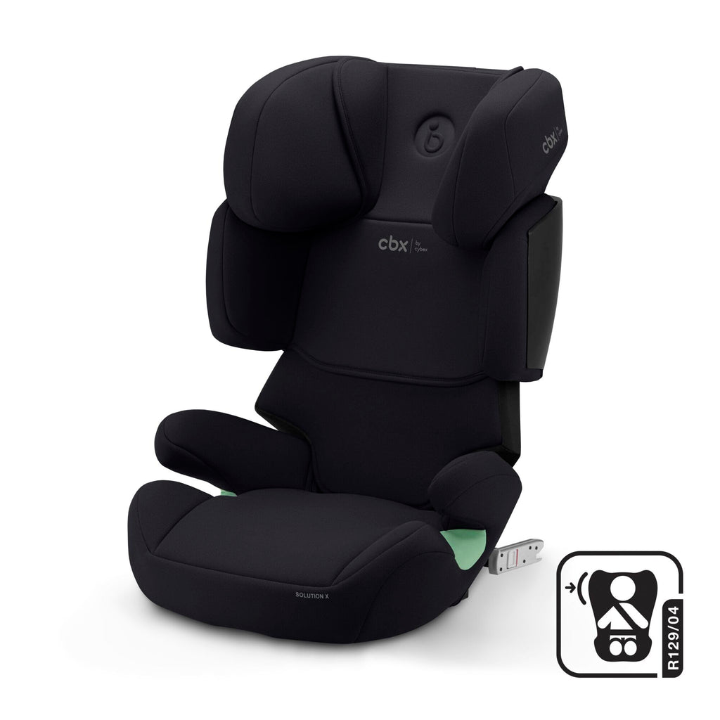 CBX by CYBEX Kinder-Autositz Solution X i-Fix, Für Autos mit und ohne ISOFIX, Ab ca. 3 bis 12 Jahre (100 - 150 cm), Ab ca. 15 bis 50 kg, Schwarz