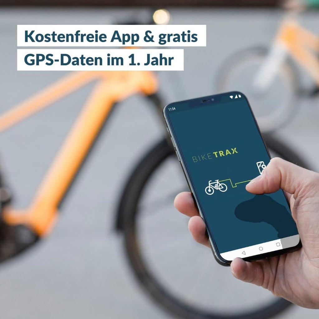 GPS-Tracker für E-Bikes — Universal kompatibel, lückenlose GPS-Übertragung in Europa — Diebstahlschutz, Echtzeit-Tracking mit Handy-App — inkl. SIM & Zusatzakku