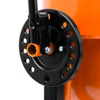 EBERTH 65L Betonmischer Elektrisch Mobil, 220W Motor, Gestell, Trommel und Zahnkranz aus Stahl, feststellbares Handrad, breite Fußplatte, Profi Zementmischer, Trommel schwenkbar, Einfache Bedienung