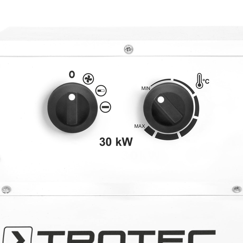 TROTEC Bauheizer TDS 120 R – Heizleistung 15 kW / 30 kW – Elektroheizer Luftmenge 1900 m³/h – Heizlüfter für große Räume