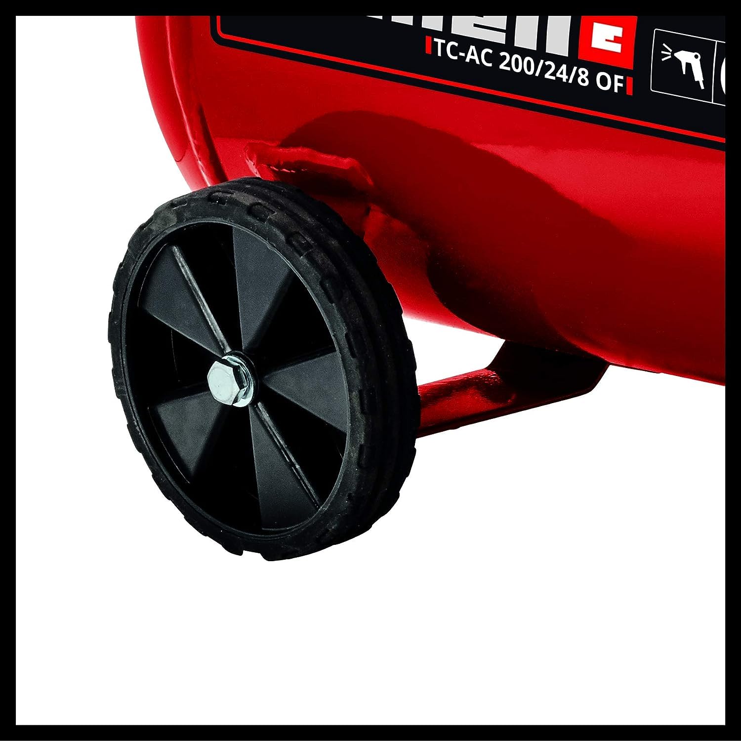 Einhell Kompressor TC-AC 200/24/8 OF (1200 W., Max. 8 Bar, 24 L-Tank, 180 L/min Ansaugleistung, Motordrehzahl 15000 Min^-1, Druckminderer, Manometer, Ã–lfrei)