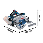 Bosch Professional 18V System Akku Handkreissäge GKS 18V-68 (inkl. 1x Parallelanschlag, 1x Sägeblatt, Einlage, BOXX)