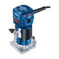 Bosch Professional Kantenfräse GKF 550 (inkl. Parallelanschlag, Rollenführung, Grau, 2x Schraubenschlüssel (17mm, 10 mm), im Karton)