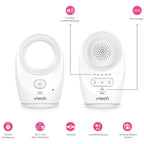 VTech BM1120 Baby-Audioüberwachungsgerät, klare Tonübertragung und Sicherheit, Lange Reichweite, 5-stufige LED-Lautstärkeanzeige, Gürtelclip, wiederaufladbare Batterien
