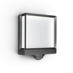 Steinel LED Außenwandleuchte L 40 SC Connect, 180° Bewegungsmelder, smarte Außenleuchte, Softlichtstart, bedienbar per App, anthrazit
