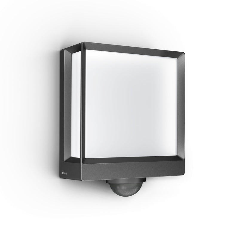 Steinel LED Außenwandleuchte L 40 SC Connect, 180° Bewegungsmelder, smarte Außenleuchte, Softlichtstart, bedienbar per App, anthrazit